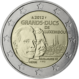 Luxembourg 2012 Grand Duke Henri and Grand Duke Guillaume IV – “grand-ducal dynasty” series