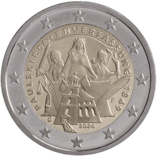 Germany (D) 2024 The 175th anniversary of the Frankfurt Constitution (also known as the St Paul’s Church Constitution, which was the first attempt to create a unified German nation state.)